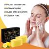 imageVALITIC Brightening Lemon and Turmeric Kojic Acid Soap  Vitamin C Retinol  Original Japanese Complex with Hyaluronic Acid Vitamin E Shea Butter Castile Olive Oil  3 Pack and African Net Sponge4 Pack
