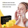 imageVALITIC Brightening Lemon and Turmeric Kojic Acid Soap  Vitamin C Retinol  Original Japanese Complex with Hyaluronic Acid Vitamin E Shea Butter Castile Olive Oil  3 Pack and African Net Sponge5 Pack