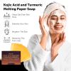 imageVALITIC Turmeric Kojic Acid Cleansing Soap Melting Sheets  Dark Spot Corrector Paper Soap  100 Travel Size Facial Exfoliating Sheets With Vitamin C Retinol Collagen  2 PackKojic Paper Soap 3 Pack