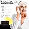 imageVALITIC Turmeric Kojic Acid Cleansing Soap Melting Sheets  Dark Spot Corrector Paper Soap  100 Travel Size Facial Exfoliating Sheets With Vitamin C Retinol Collagen  2 PackLemon Kojic Paper Soap 3 Pack