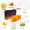 imageValitic 4 Pack Kojic Acid Dark Spot Corrector Soap Bars with Vitamin C Retinol Collagen Turmeric  Original Japanese Complex with Hyaluronic Acid ampamp A Pair of Black Exfoliating Gloves for Body Scrub4 Pack Hyal Soap Bars  Exfoliating Gloves
