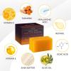 imageValitic 4 Pack Kojic Acid Dark Spot Corrector Soap Bars with Vitamin C Retinol Collagen Turmeric  Original Japanese Complex with Hyaluronic Acid ampamp A Pair of Black Exfoliating Gloves for Body Scrub2 Pack Hyal Soap Bars  Exfoliating Gloves