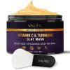 imageVALITIC Vitamin C ampamp Turmeric Clay Mask  Dark Spot Corrector with Kojic Acid Hyaluronic Acid ampamp Retinol  Skin Care Routine for Minimizing Pores ampamp Blackheads  with Applicator Brush  100g176 Ounce Pack of 1