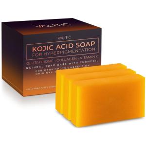 imageVALITIC Kojic Acid Soap for Hyperpigmentation  with Glutathione Collagen ampamp Vitamin C  Natural Soap Bars with Turmeric  Original Japanese Complex for Dark Spot Correction  2 Pack3 Pack