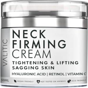 imageVALITIC Neck Cream for Tightening and Firming  Hyaluronic Acid Retinol and Vitamin C  Anti Aging Tightening ampamp Lifting Sagging Skin Day and Night Cream