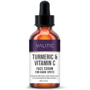 imageVALITIC Vitamin C Serum  Anti Aging and Dark Spot Remover for Face Skin Care with Hyaluronic Acid Collagen Kojic Acid Turmeric Oil  Brightening Face Serum 1 fl oz