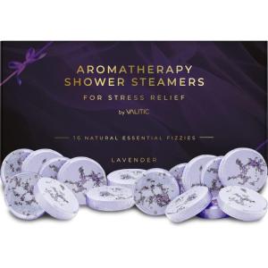 imageValitic Aromatherapy Shower Steamers for Stress Relief and Clear Breathing  Gifts for Women Mom Her Birthday  16 Natural Essential Fizzies  Shower Bombs with Natural Lavender Essential Oil