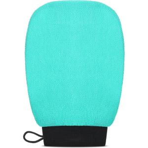 imageValitic Exfoliating Glove Body Scrubber  Exfoliating Mitt Dead Skin Remover Shower Face and Body Exfoliator  Korean Style Skin Scrubber Washcloth  Spray and Self Tan Remover Pair BlackLight Turquoise